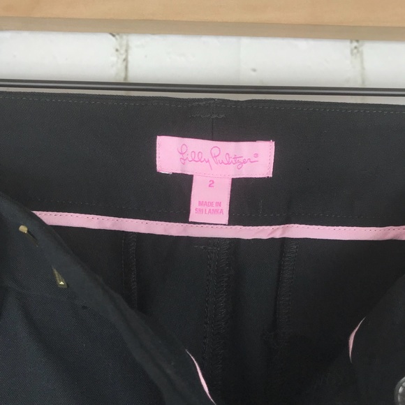 Lilly Pulitzer The Leigh Black Trouser Work Pant - Picture 3 of 5